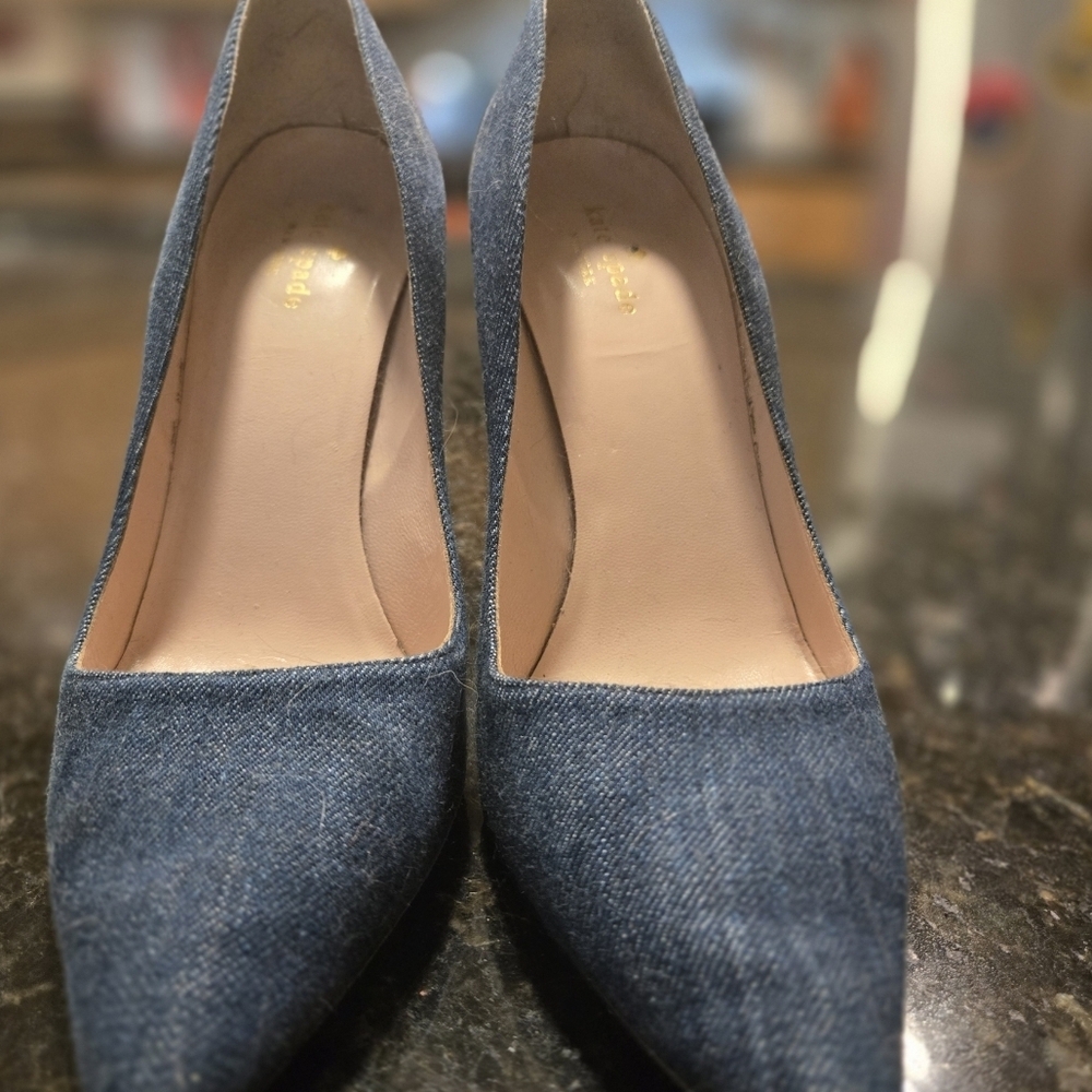 Kate Spade Denim Blue Heels